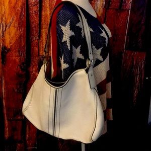 Kenneth Cole White Leather Bag